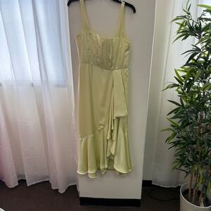 BCBGMAXAZRIA Women's Sleeveless Square Neck Midi Cocktail Dress SPL